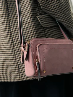 Next Rose - Sac à bandoulière en faux daim à double fermeture éclair Hot