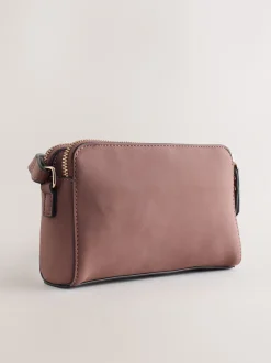 Next Rose - Sac à bandoulière en faux daim à double fermeture éclair Hot