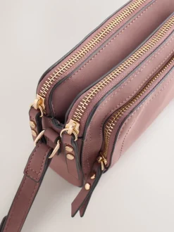 Next Rose - Sac à bandoulière en faux daim à double fermeture éclair Hot