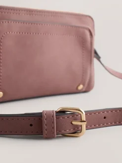 Next Rose - Sac à bandoulière en faux daim à double fermeture éclair Hot