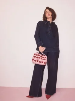 Next Rose - Sac bandoulière perlé Cœur New