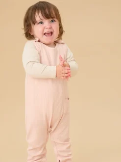 Mori Rose - Salopette barboteuse côtelée Outlet