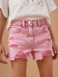 Next Rose - 100Shorts en coton % Frayed Edge Distressed (3-16yrs) Clearance