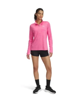 Under Armour - Sweat-shirt Tech Twist 1/2 zippé Rose