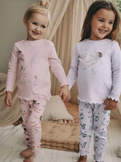 Next Rose / violet à motif fée - Lot de 3 pyjamas Snuggle (9mois-12ans) New
