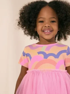 Next Rose arc-en-ciel - Robe de soirée en maille (3mths-7yrs) New