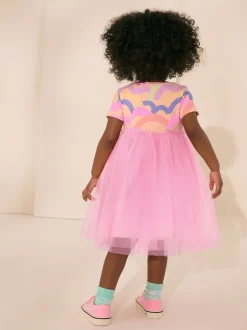 Next Rose arc-en-ciel - Robe de soirée en maille (3mths-7yrs) New