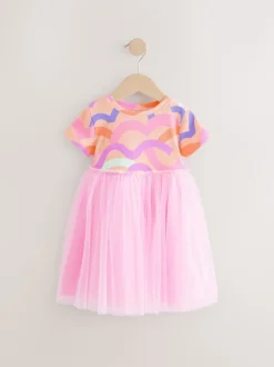 Next Rose arc-en-ciel - Robe de soirée en maille (3mths-7yrs) New