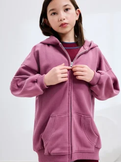 Next - Sweat à capuche zippé (3-16ans) Rose baie Hot