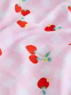 Next Rose cerise vichy - Maillot de bain à volants (3-16ans) Sale