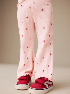 Next - Leggings évasés à côtes (3mths-7yrs) Rose Cherry Cœur Online