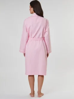 Loungeable - Peignoir gaufré 100% coton Rose clair Hot