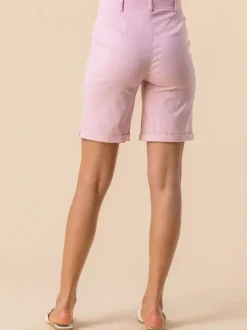 Roman - Short extensible à revers Rose clair