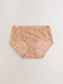 Next Rose corail - Dentelle sur l’ensemble Pas de VPL Slips 3 Lot Online