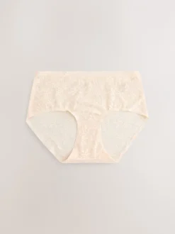 Next Rose corail - Dentelle sur l’ensemble Pas de VPL Slips 3 Lot Online