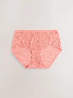 Next Rose corail - Dentelle sur l’ensemble Pas de VPL Slips 3 Lot Online