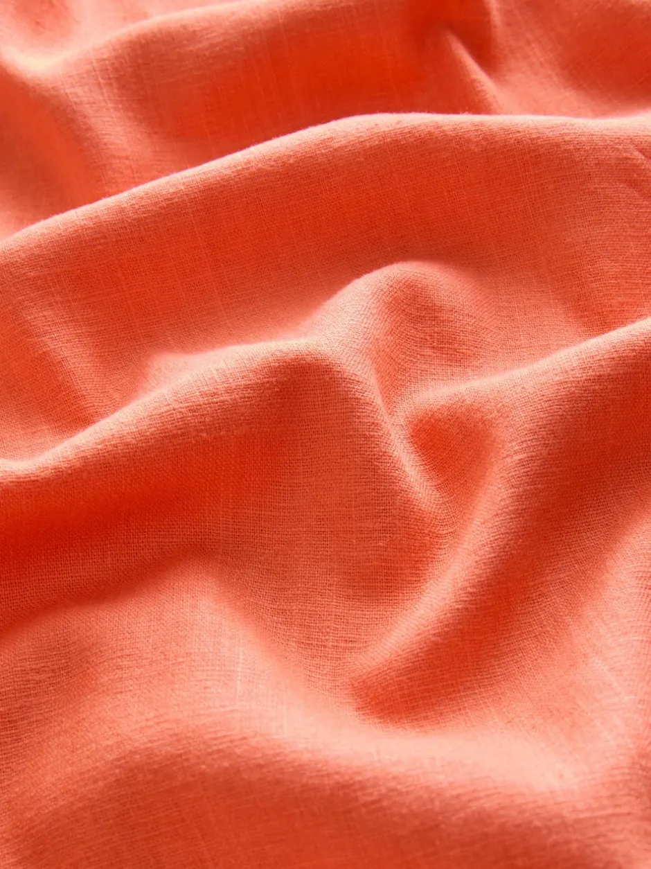 Next Rose corail - Pantalons intelligents à jambe large en lin Blend Hot