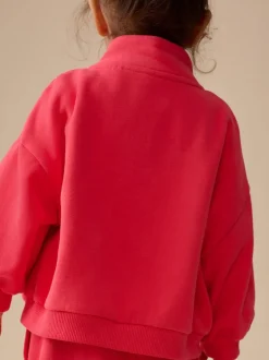 Next - Sweat-shirt à col zippé (3mois-7ans) Rose corail Online