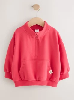 Next - Sweat-shirt à col zippé (3mois-7ans) Rose corail Online