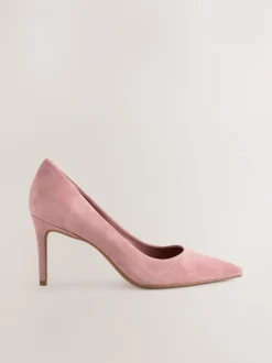 Next - Chaussures de milieu de terrain en cuir Rose en daim rose Hot