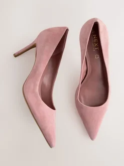 Next - Chaussures de milieu de terrain en cuir Rose en daim rose Hot