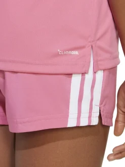 adidas - T-shirt Training Essentials 3Rayures enfant Rose foncé Hot