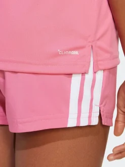 adidas - T-shirt Training Essentials 3Rayures enfant Rose foncé Hot