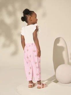 Next Rose fraise Imprimé - Pantalons à enfiler (3mois-7ans)