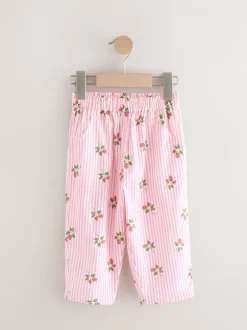 Next Rose fraise Imprimé - Pantalons à enfiler (3mois-7ans)