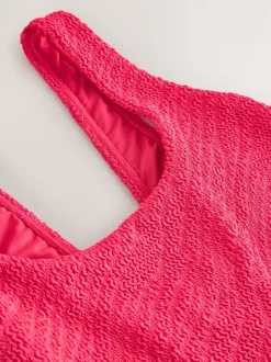 Next Rose froissé - Maillot de bain à encolure dégagée avec contrôle du ventre à larges bretelles Sale