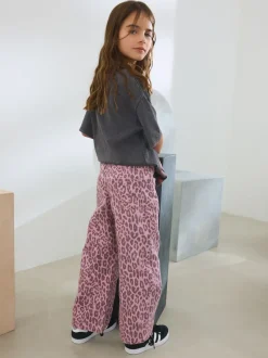 Next Rose imprimé léopard - Jeans à jambe large (3-16ans) Online