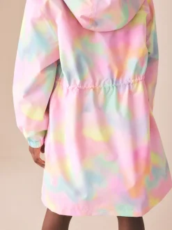 Next Rose imprimé marbré - Cagoule imprimée imperméable (3-16ans) Discount