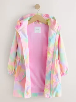 Next Rose imprimé marbré - Cagoule imprimée imperméable (3-16ans) Discount