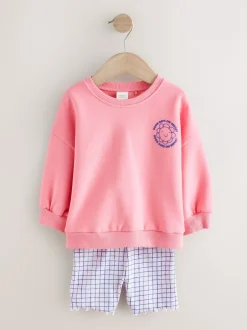 Next Rose imprimé zébré - Ensemble Sweat-shirt & Shorts à Col rond (3mois-7ans) Best