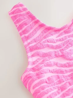 Next Rose imprimé zébré - Maillot de bain Effet froissé (3-16ans) Outlet