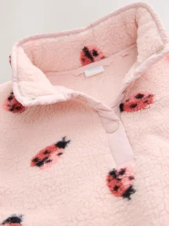 Next Rose motif coccinelles - Polaire à demi-bouton (3mois-7ans) Hot