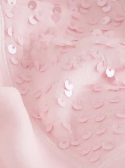 Next - Pyjama en laine polaire (9mths-16yrs) Rose motif cœur à sequins Best