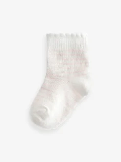 Next Rose motif cœur et rayures - Lot de 5 chaussettes pour bébé (0mois-2ans) Outlet