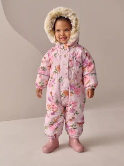 Next Rose motif fée - Combinaison de neige imperméable imprimée (3mths-7yrs) New