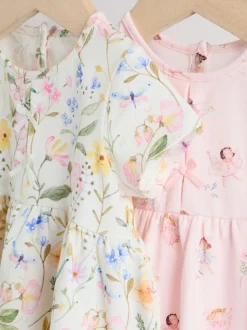 Next Rose motif fée - Lot de 2 robes à manches courtes pour bébé (0mois à3ans) Best