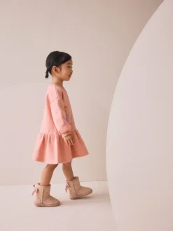 Next Rose motif fée - Robe en molleton à taille basse (3mois7ans) New