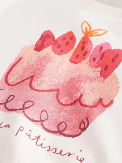 Next - Ensemble Sweat-shirt et jogging Coupe ballon (3mois -7ans) Rose motif gâteau Outlet