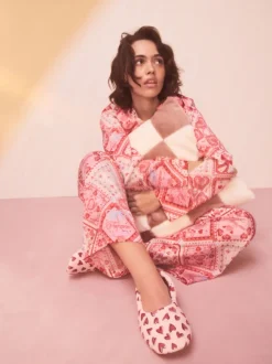 Next Rose motif cœurs - Chaussons de ballet