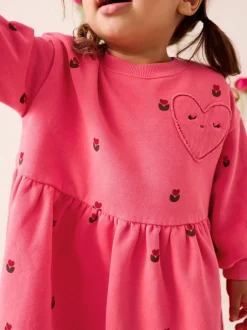Next - Robe de survêtement (3mths-7yrs) Rose motif cœurs Hot
