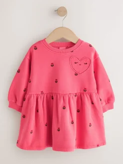 Next - Robe de survêtement (3mths-7yrs) Rose motif cœurs Hot