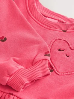 Next - Robe de survêtement (3mths-7yrs) Rose motif cœurs Hot