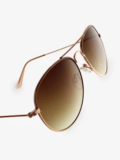 Next Rose Or - Lunettes de soleil aviateur classiques Outlet