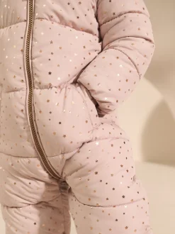 Next Rose pâle - Combinaison de ski Imprimé Résistant à la douche (3mois-7ans)