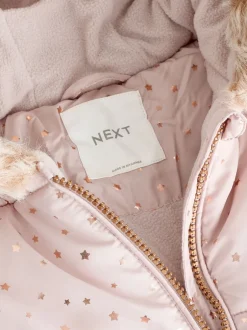 Next Rose pâle - Combinaison de ski Imprimé Résistant à la douche (3mois-7ans)