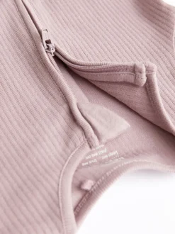 Next Rose pâle - Lot de 3 barboteuses zippées bidirectionnelles pour bébé (0mois3ans) New